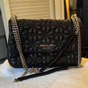 Kate Spade Black Quilted Chain Shoulder Bag
